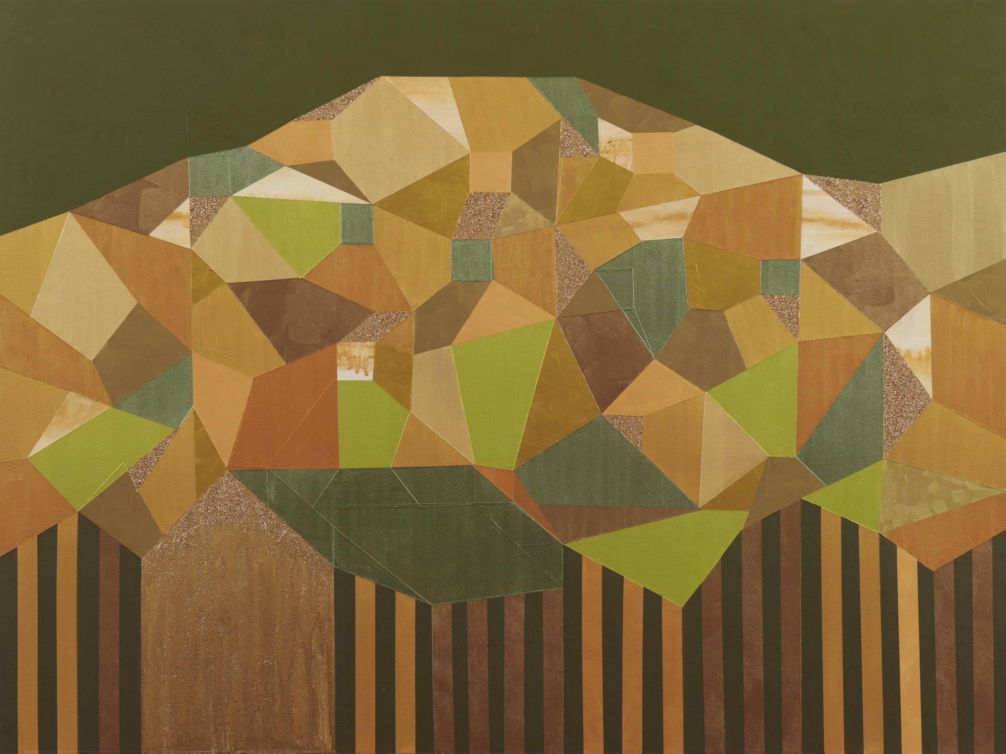 Adia Millett The House, 2022 Series: Windows to the Future Acrylic on Wood 91.5 x 122 x 4 cm