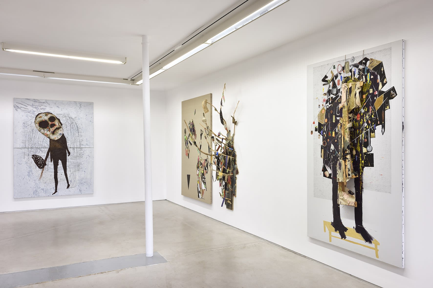 Vue de l'exposition Les déplacés de Pierre Yves Bohm. © Photo: Rebecca Fanuele.