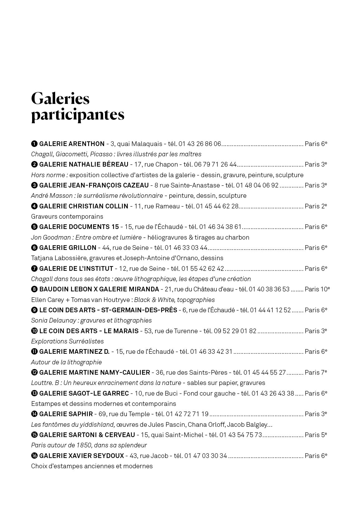 CSEDT: La Semaine de Galeries Parisiennes