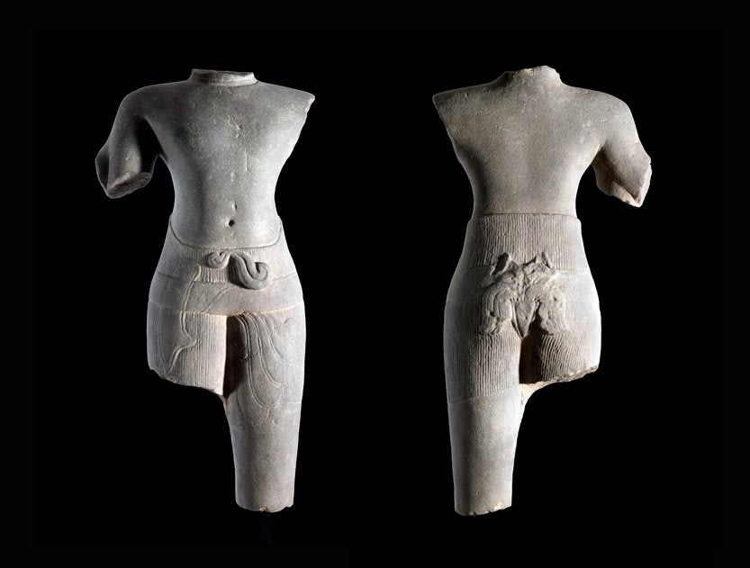 Asian Art, Torso of Vishnu, Khmer, 11th century