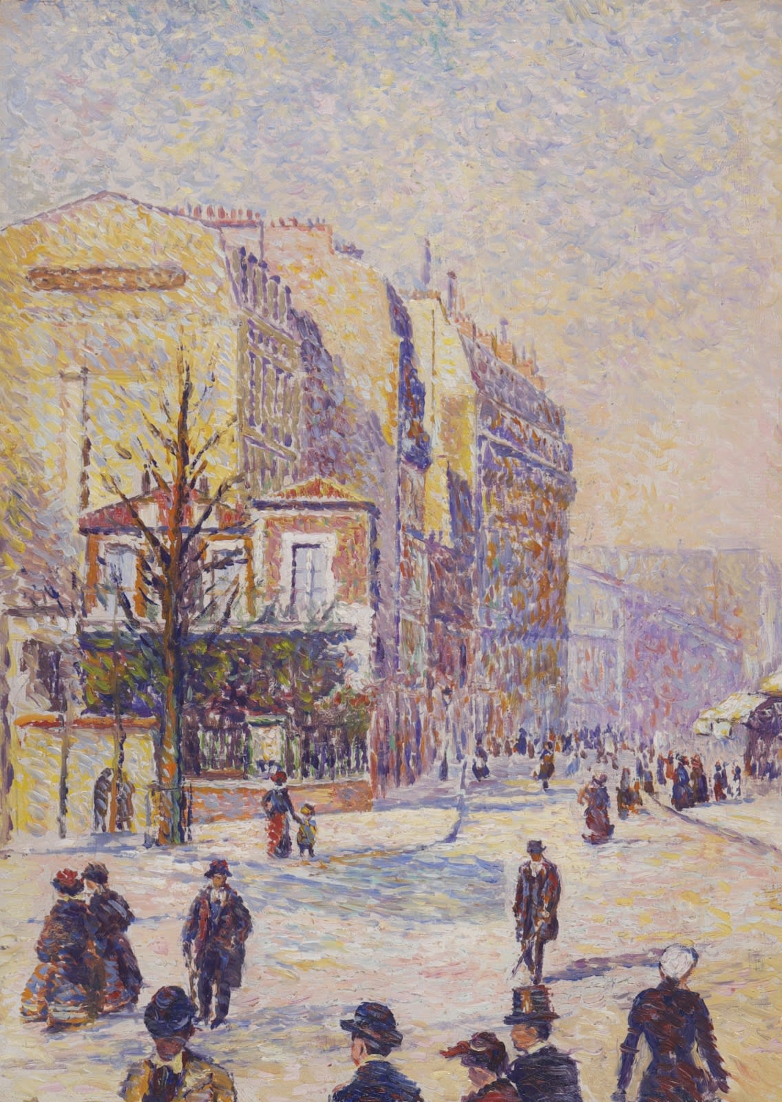 Louis Hayet, Scène animée à Paris , c. 1888-90