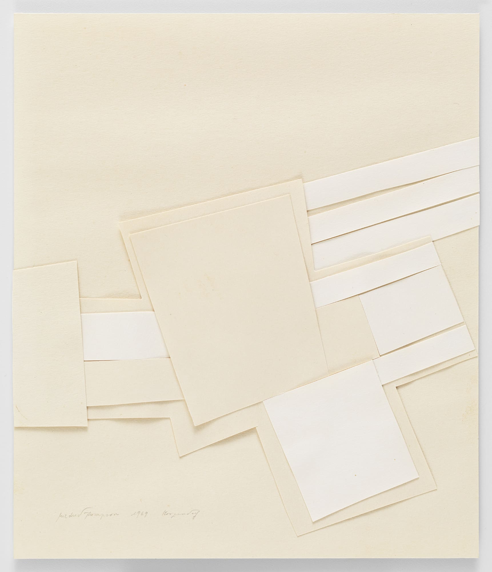 Mildred Thompson Untitled, 1969 Signed and dated recto Paper collage 9.5 x 8.25 inches (24.1 x 21 cm) Framed: 15 x 13.75 x 1.5 inches (38.1 x 34.9 x 3.8 cm) (GL12589)