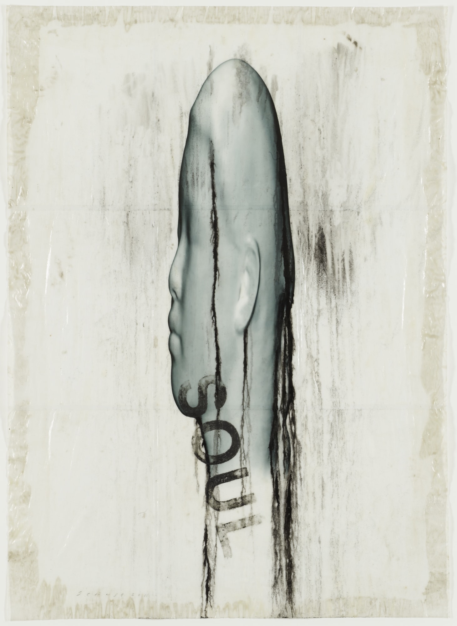 Jaume Plensa Soul, 2011 Mixed media on paper 46.9 x 33.9 inches (119 x 86 cm)