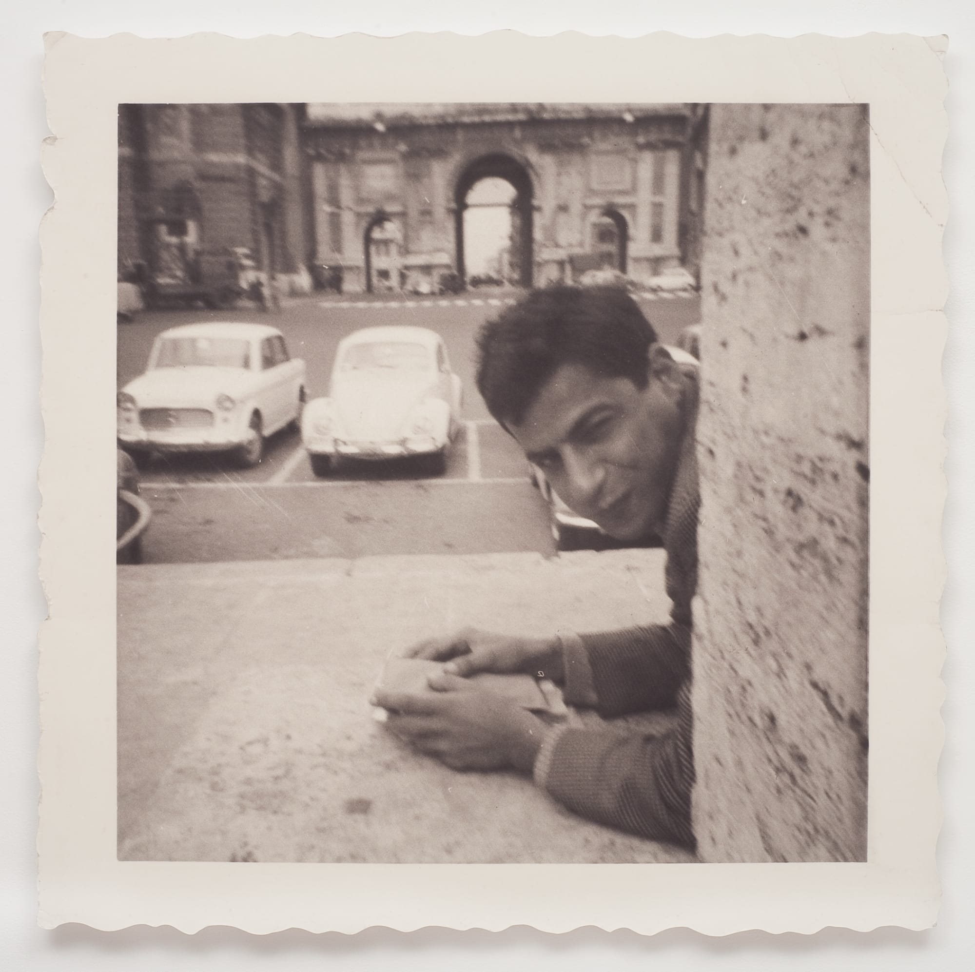 Emily Jacir Material for a film (detail) Wael with book, 2007 Pigment print mounted on Cintra 34.5 x 34.5 inches (87.6 x 87.6 cm)