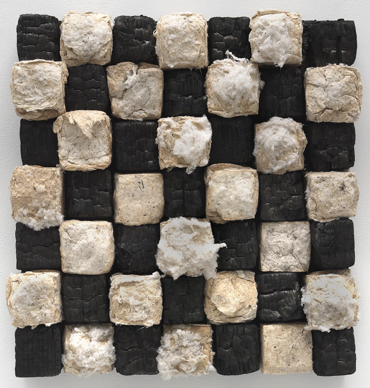 Leonardo Drew Number 335, 2022 Wood, paint, and cotton 24 ½ x 23 x 4 ¾ in (62.2 x 58.4 x 12.1 cm) (GL15389)