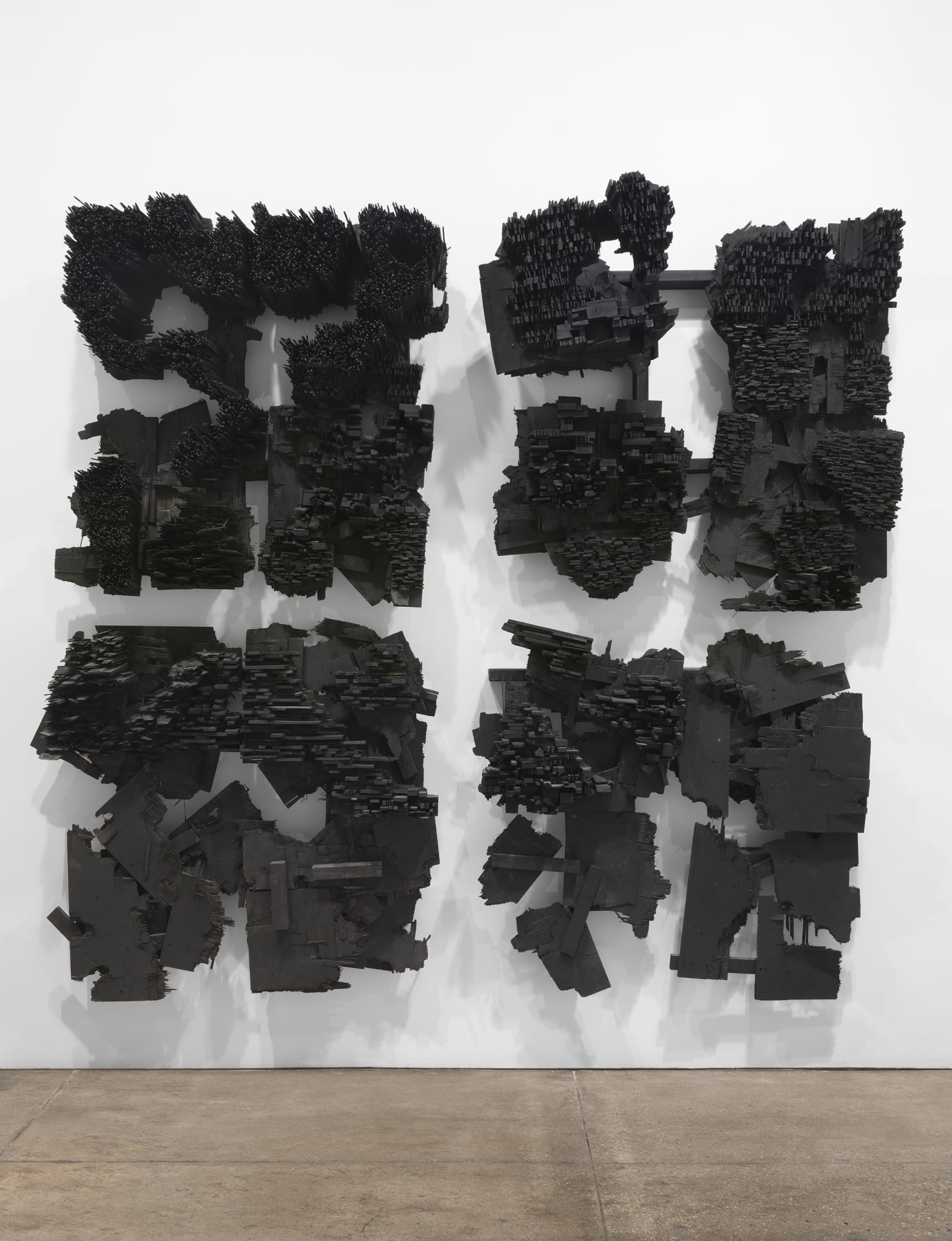 Leonardo Drew Number 291, 2021 Wood and paint 99 x 107 x 16 inches (251.5 x 271.8 x 40.6 cm) (GL15055)