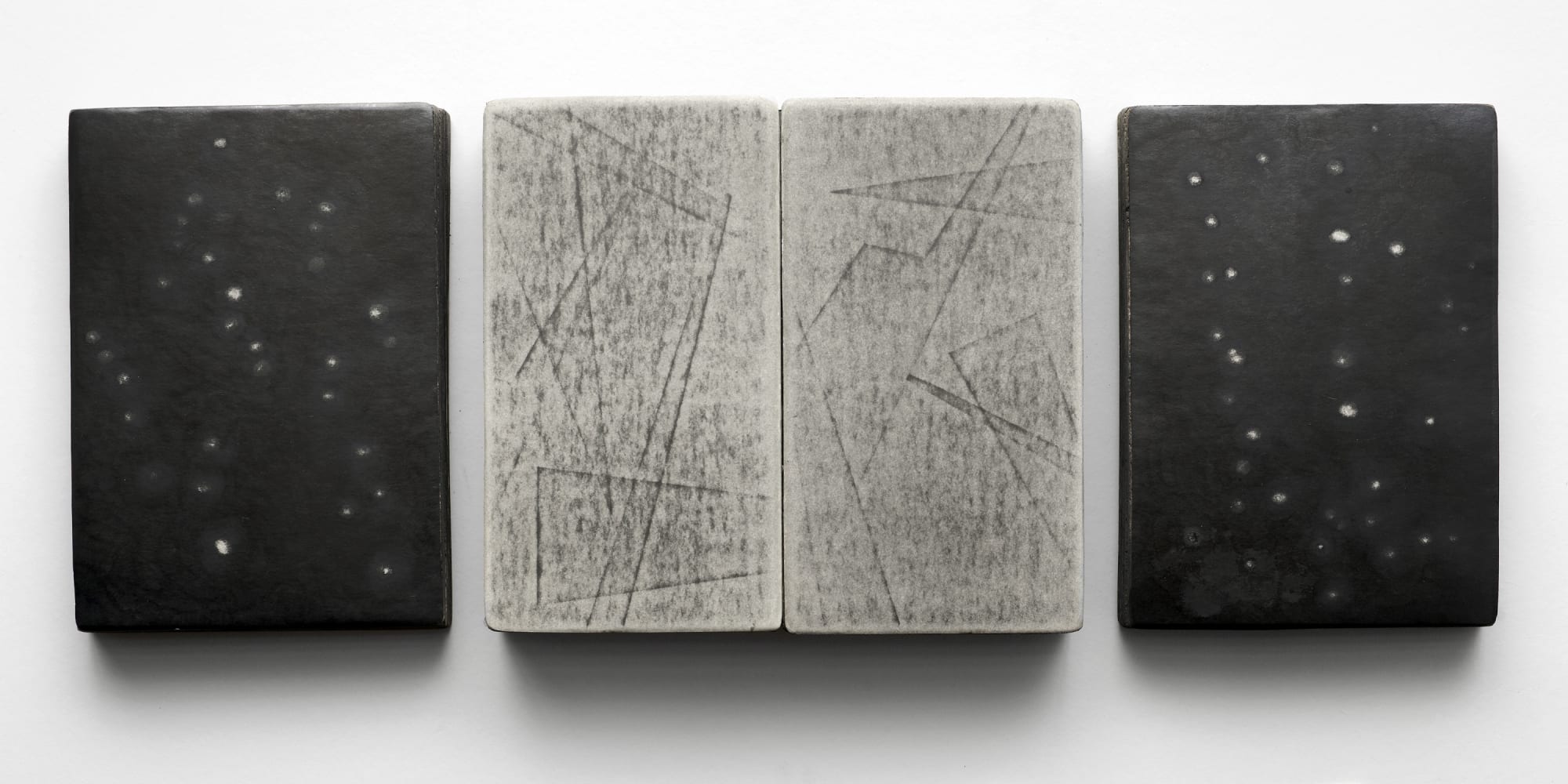 Michelle Stuart Nazca Lines Chart Book, 1981-82 Earth, graphite, laminated handmade paper 11.25 x 31 x 2.25 inches (28.6 x 78.7 x 5.7 cm) GL13125