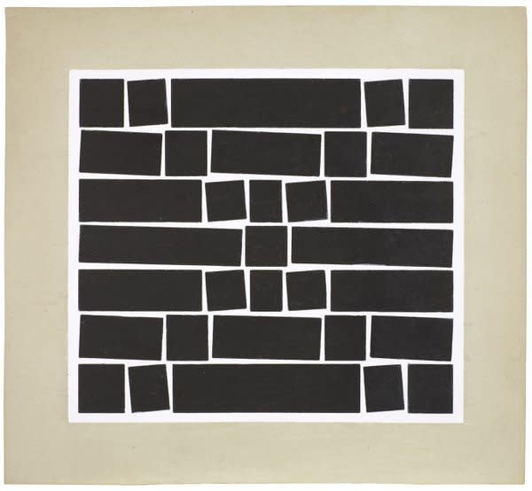 Hélio Oiticica Untitled, 1958 Gouache on cardboard 11.6 x 13 inches (30 x 33 cm) Framed: 23.1 x 24 x 1.75 inches (58.7 x 61 x 4.4 cm)