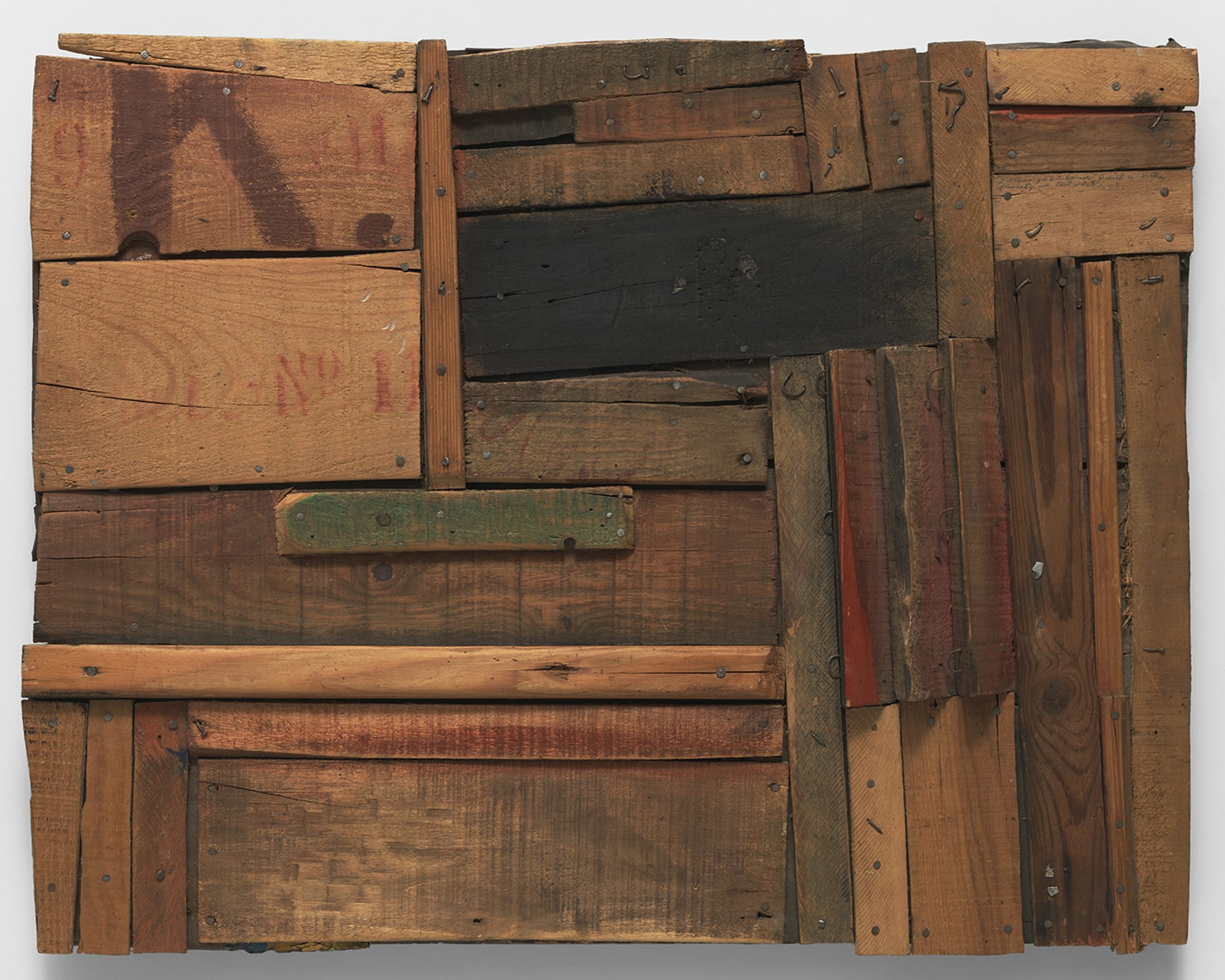 Mildred Thompson Wood Picture, c. 1964 Found wood, nails, and paint 17.25 x 21.9 inches (43.8 x 55.6 x 4.4 cm)