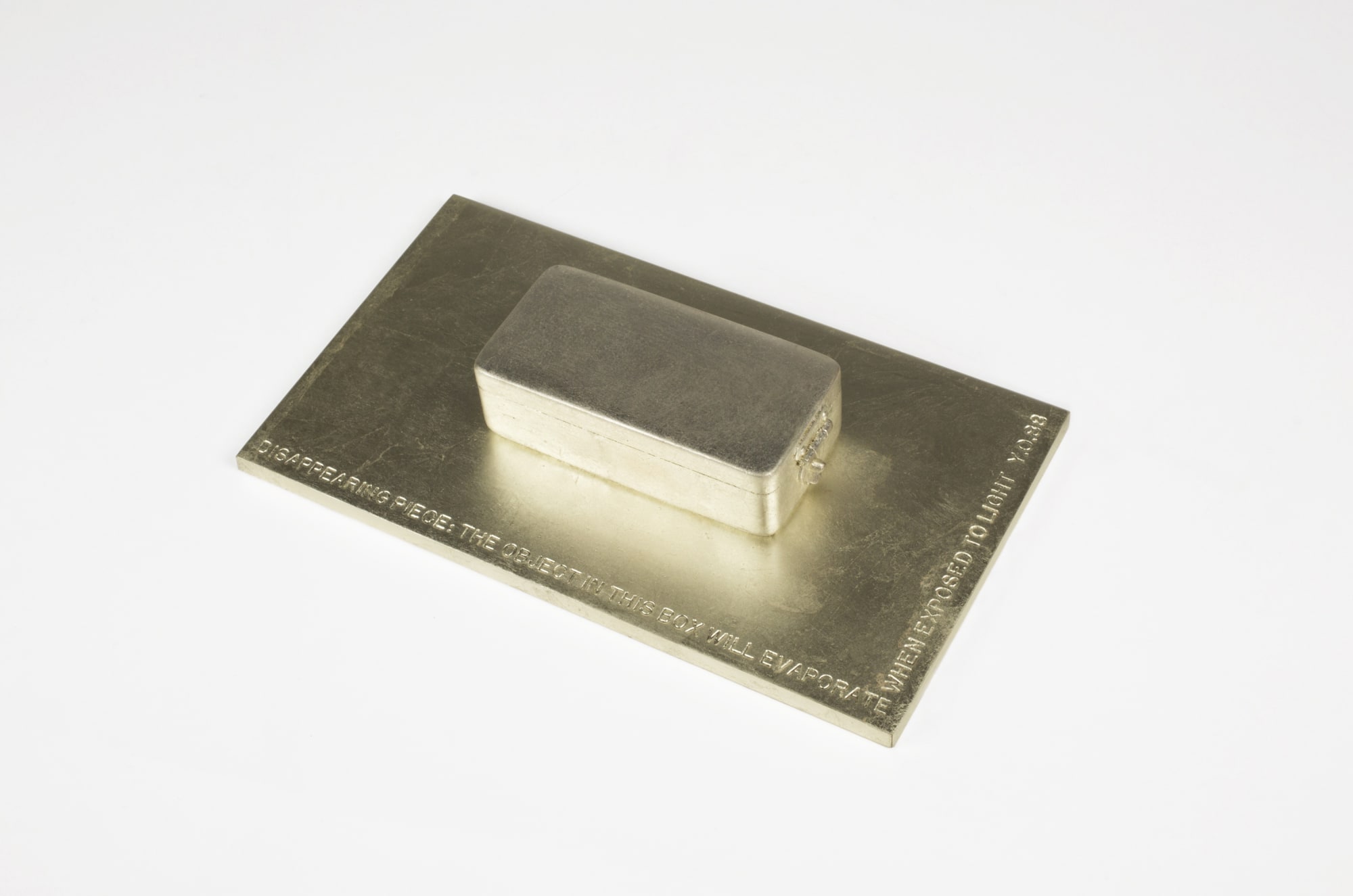 Yoko Ono Disappearing Piece, 1965 / 1988 Bronze 1.25 x 7 x 4 inches (3.2 x 17.8 x 10.2 cm) Edition of 9 with 2 AP