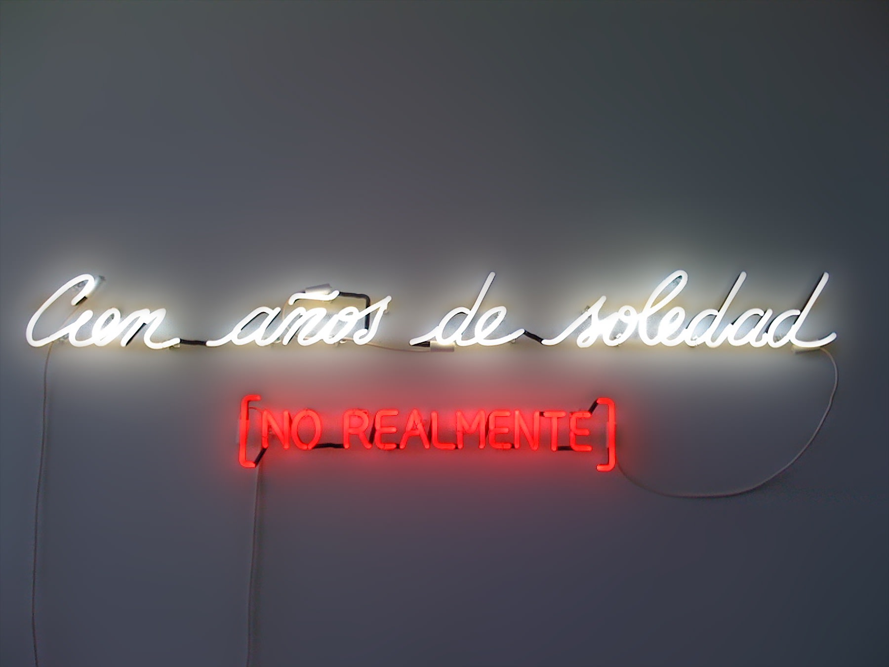 Alfredo Jaar Cien Años de Soledad [No Realmente], 1985 Neon 16 x 66 inches (40.6 x 167.6 cm) Edition of 3 + 3 AP
