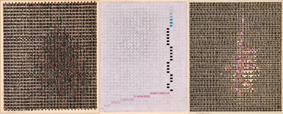 Ivan Serpa Untitled, 1955 Typewriter and marker on paper Triptych: 10.6 x 8 inches (27 x 20.5 cm) each
