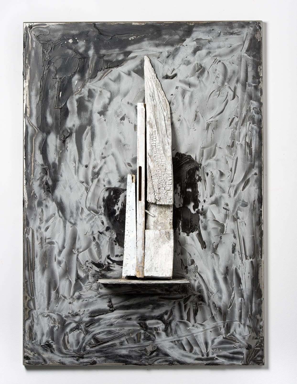 Jannis Kounellis Untitled, 1985 Painted wood on painted aluminium 39.4 x 27.6 inches (100 x 70 cm)