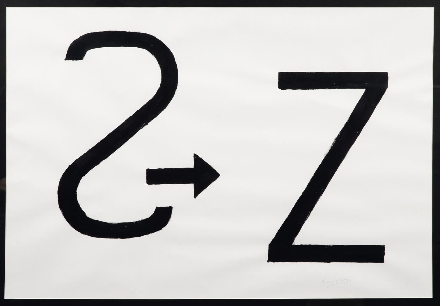 Jannis Kounellis Untitled, 1960 Acrylic on paper 27.5 x 39.4 inches (70 x 100 cm)