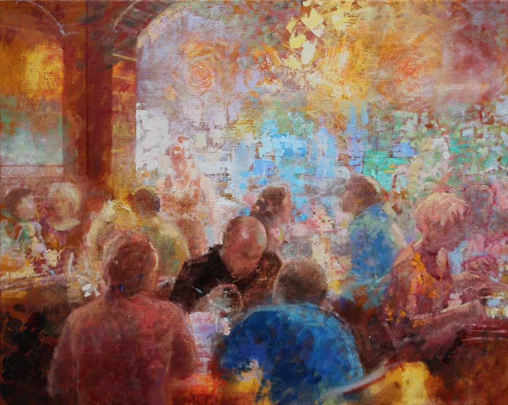 Peter Hartwig - Grand Café - 2019 - olieverf op doek - 80 x 100 cm