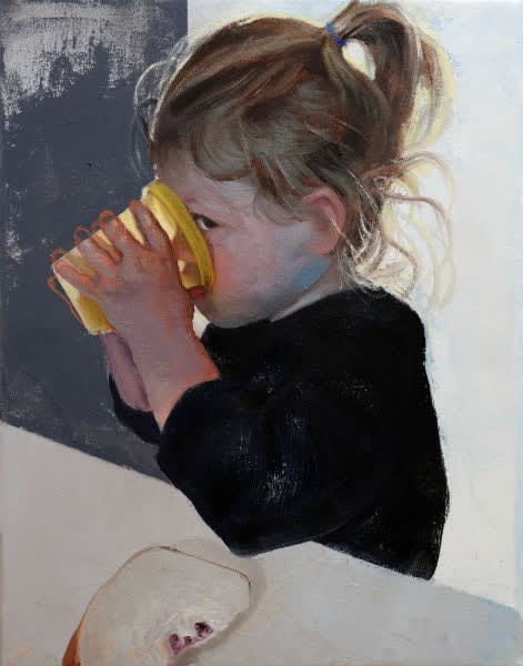 Nicolas Sanchez - Yellow cup - 2019 - olieverf op doek - 35,5 x 46 cm