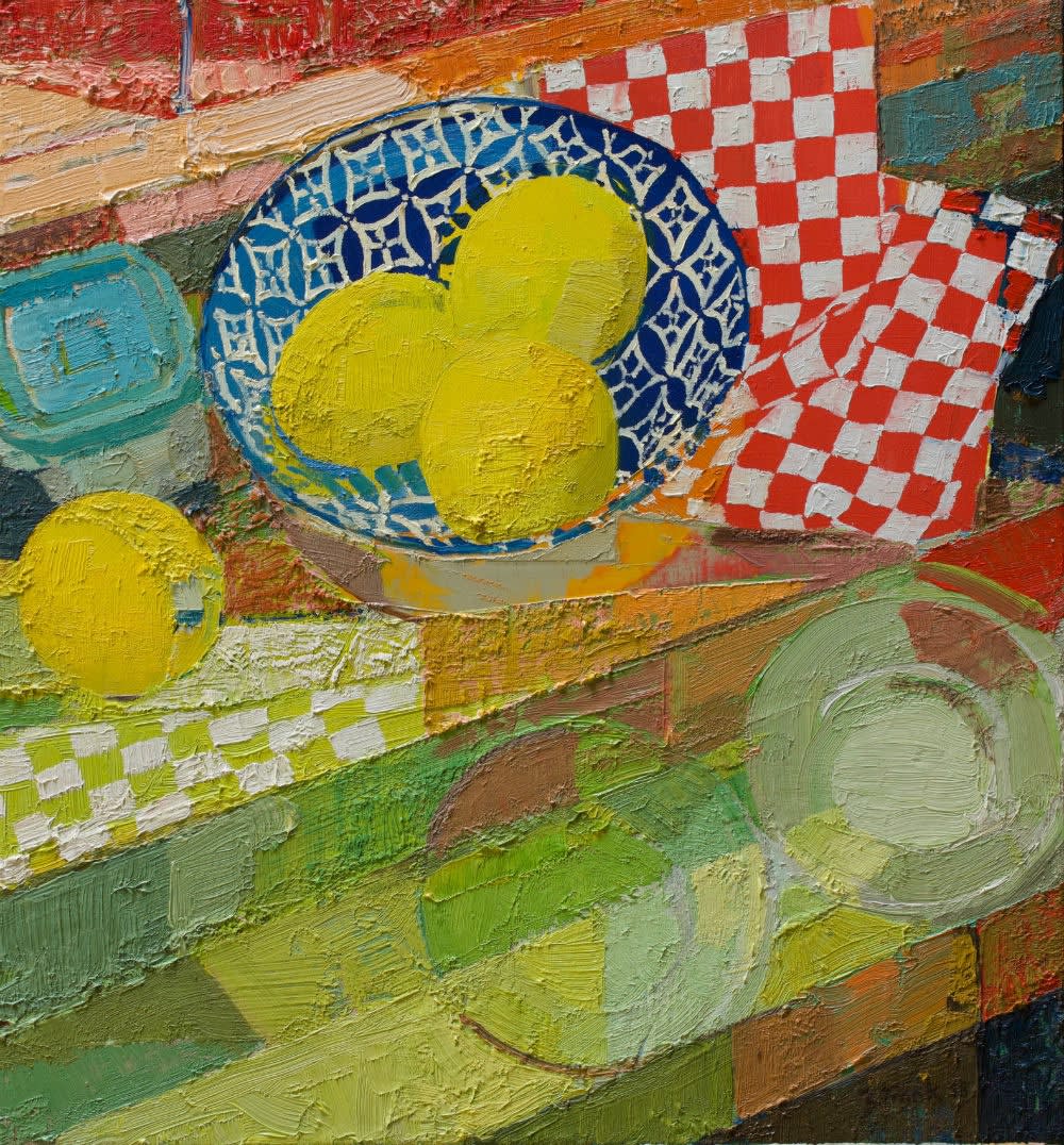 Lemons #2 - 2018 - olieverf op paneel - 36 x 33 cm
