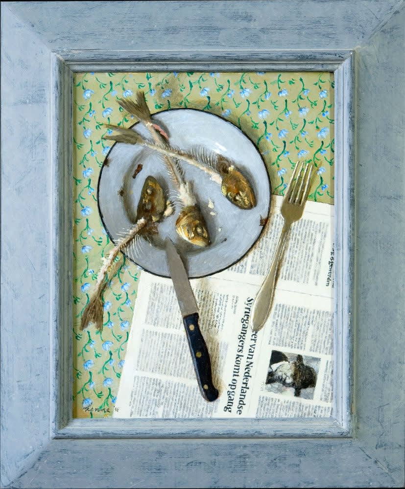 Gratenbordje - 2018 - Acryl op linnen - 40 x 30 cm