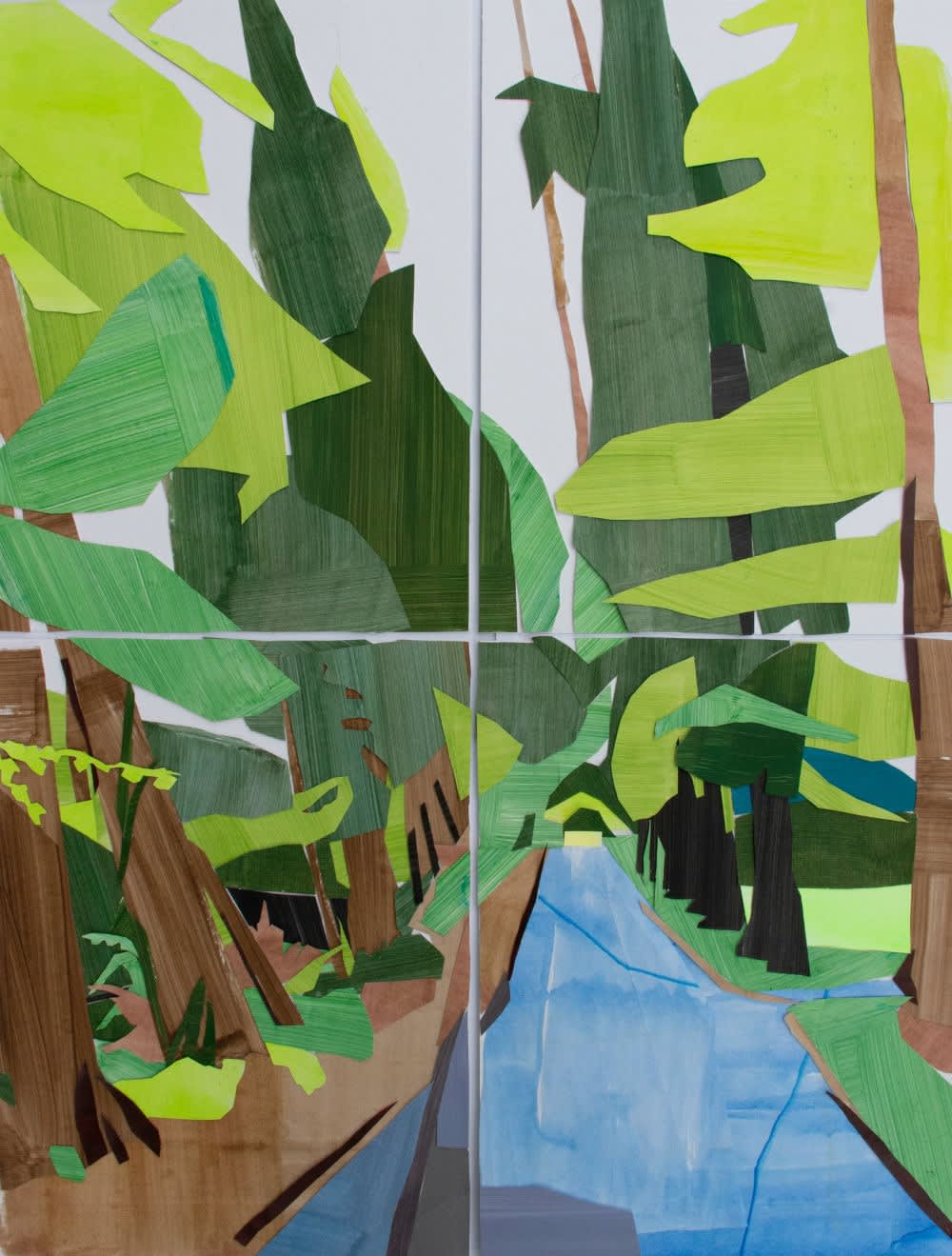 Dorine van der Ploeg - Frankendaelpark IV - 2018 - collage op papier - 96 x 72 cm