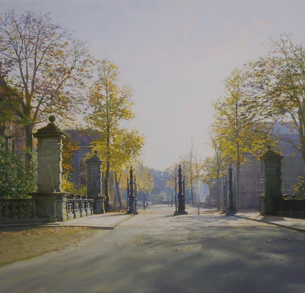 Gerard Huysman - Ingang Vondelpark - 2018 - olieverf op paneel - 69 x 57 cm