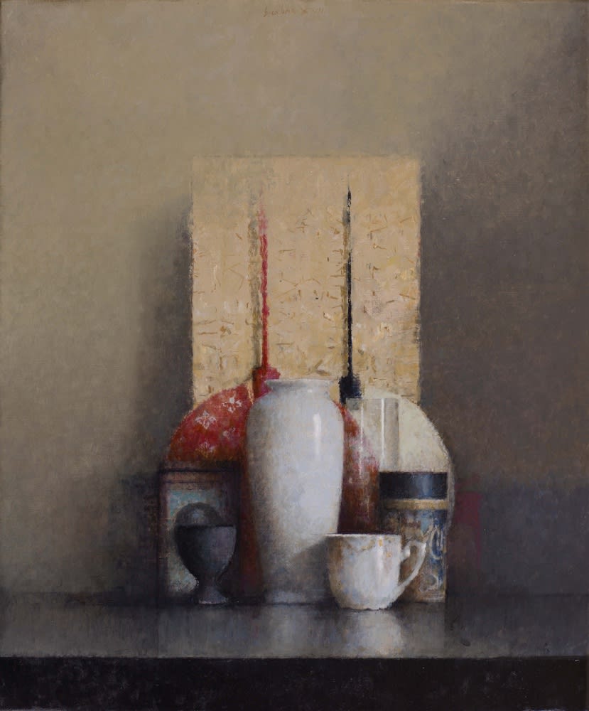 Pedro Escalona - Rojo - 2018 - olieverf op doek - 46 x 38 cm