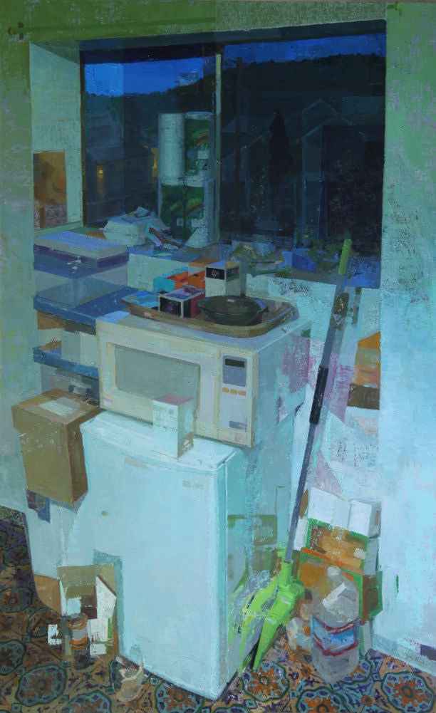 Zoey Frank - Window at Night - 2017 - olieverf op doek op paneel - 155 x 97 cm