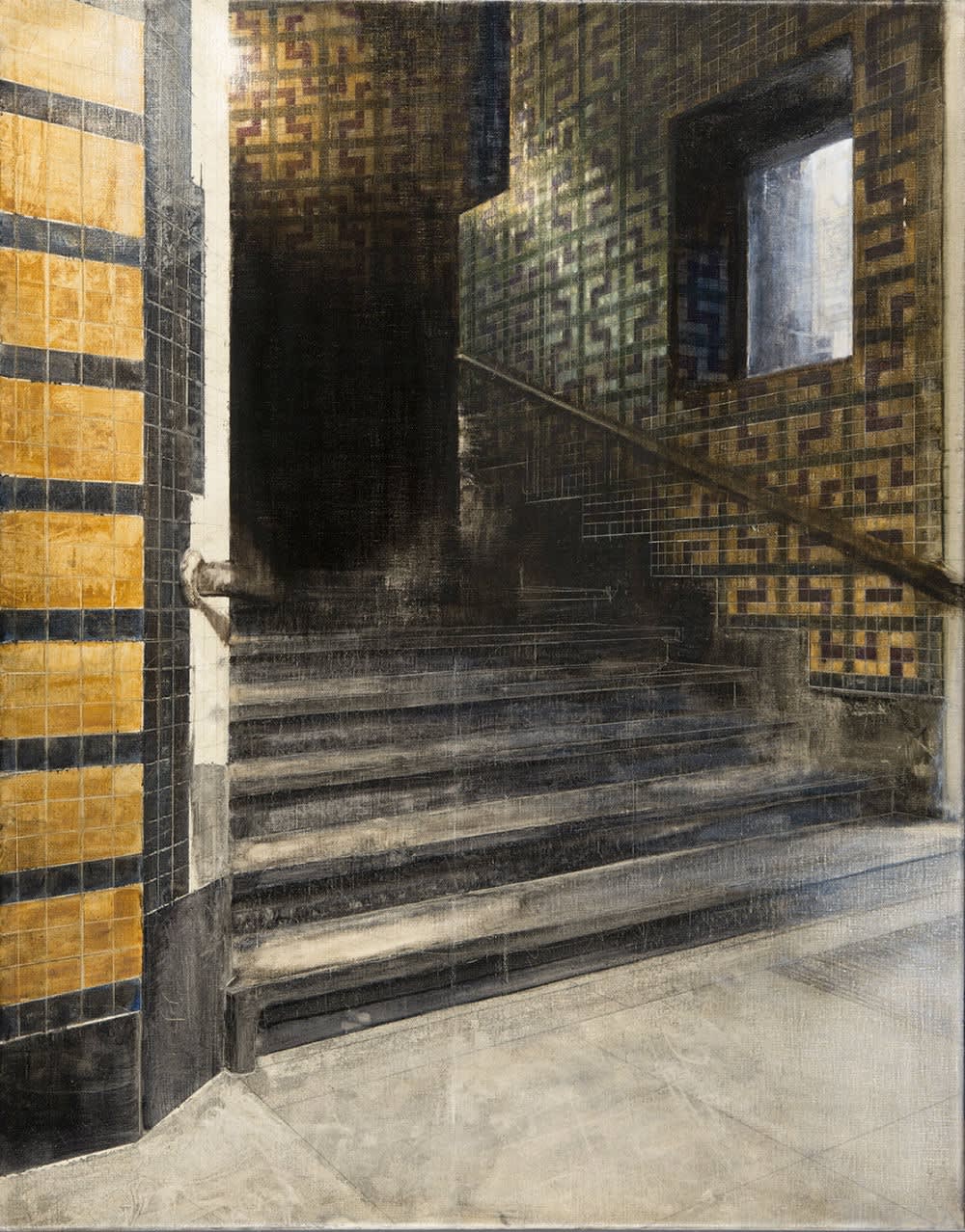 Mara van Laaren - Entree Stadsarchief - 2018 - olieverf op doek - 89 x 70 cm