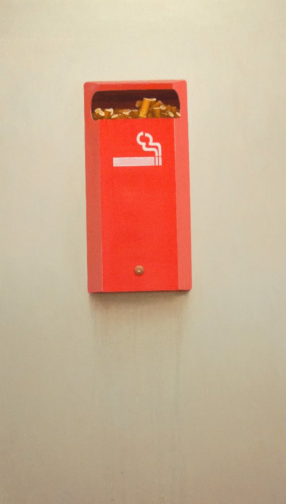 Stijn Rietman - Asbak - 2017 - Olieverf op Paneel - 44.4 x 24.9 cm