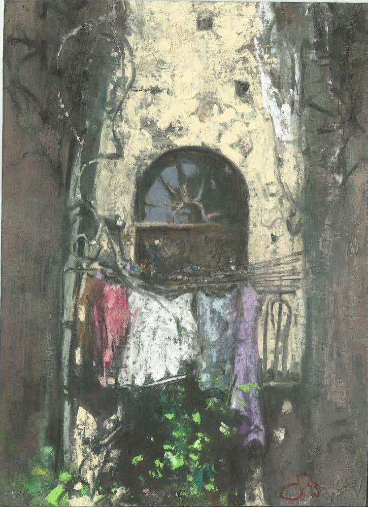 Onno Boerwinkel - Icoon voor een wasje - 2014 - pastel en gemengde techniek - 21 x 15 cm