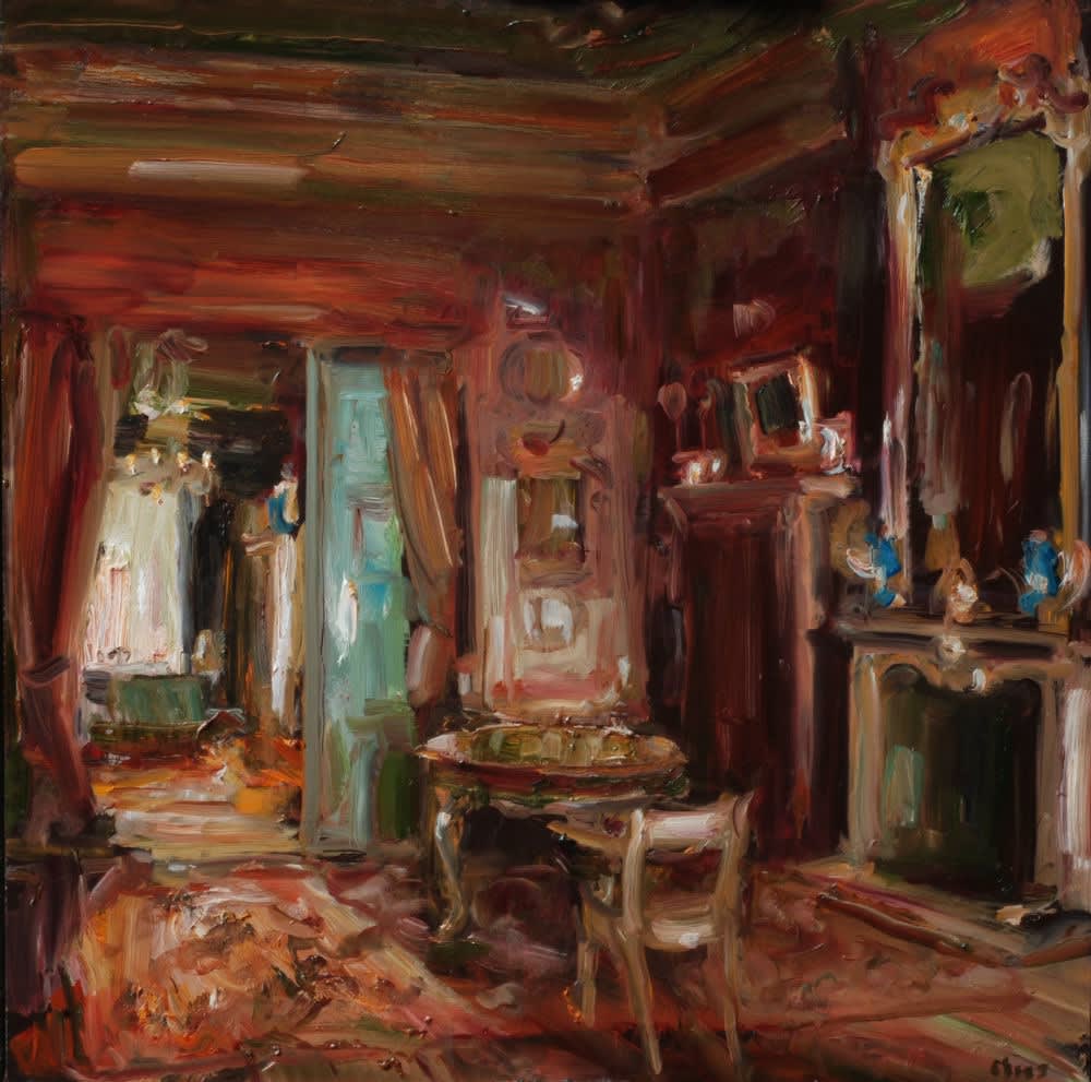 Douwe Elias - Kamers en suite - 2017 - olieverf op paneel - 50 x 50 cm