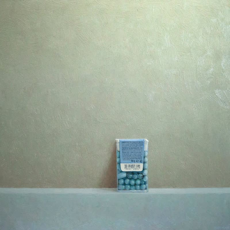 Stijn Rietman - 18 Grams - 2016 - olieverf op masoniet - 28,2 x 28,2 cm