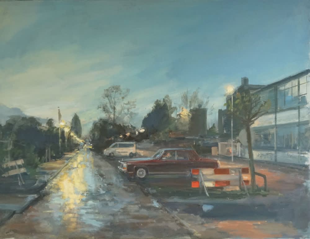 Robert Vorstman - Cadilac fleetwood - 2017 - olieverf op doek - 90 x 120 cm