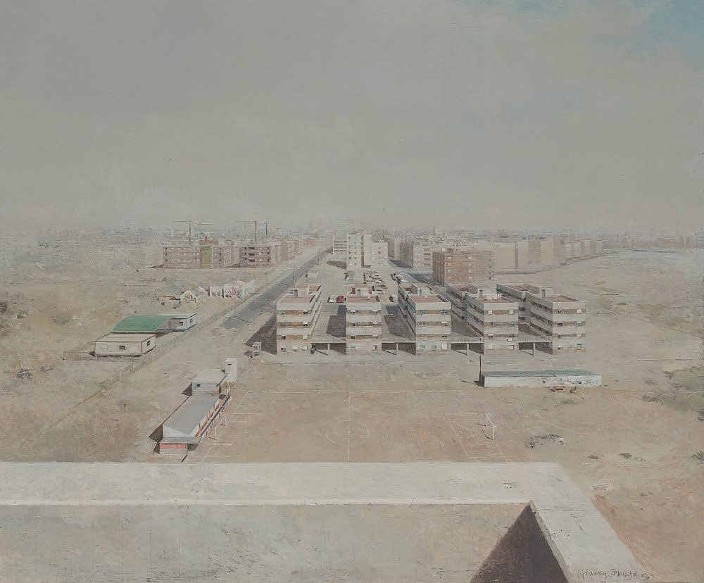 Joseba Sánchez Zabaleta - Paseo de los tristes - 2017 - olieverf op paneel - 50 x 61 cm