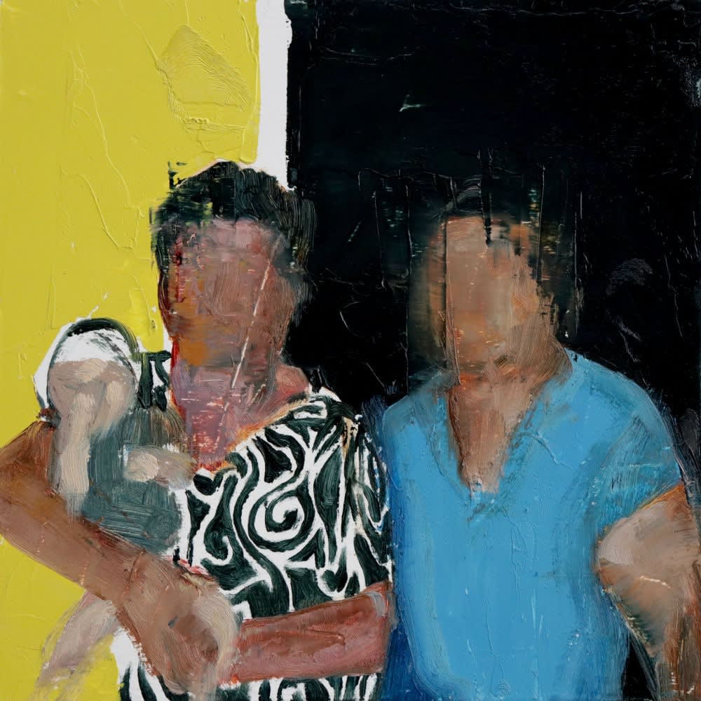 Nicolas Sanchez - Telepathy - 2017 - olieverf op paneel - 20 x 20 cm