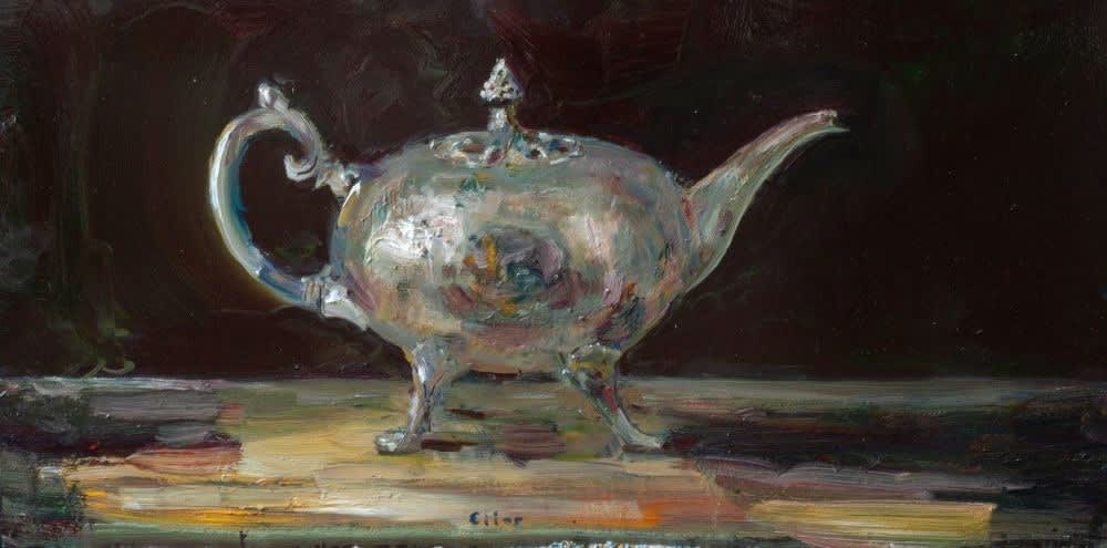 Douwe Elias - Bolle pot - 2017 - olieverf op doek - 30 x 60 cm