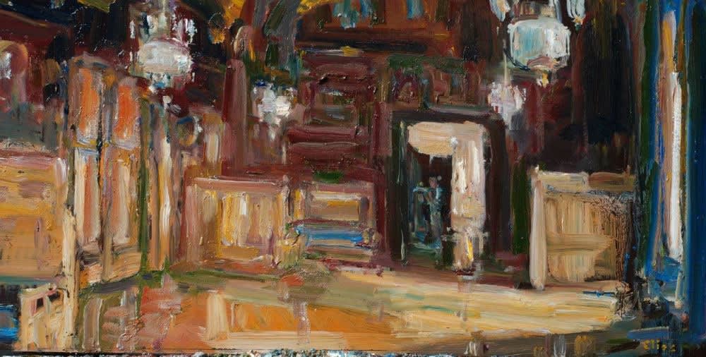 Douwe Elias - Praag - 2017 - olieverf op doek - 30 x 60 cm