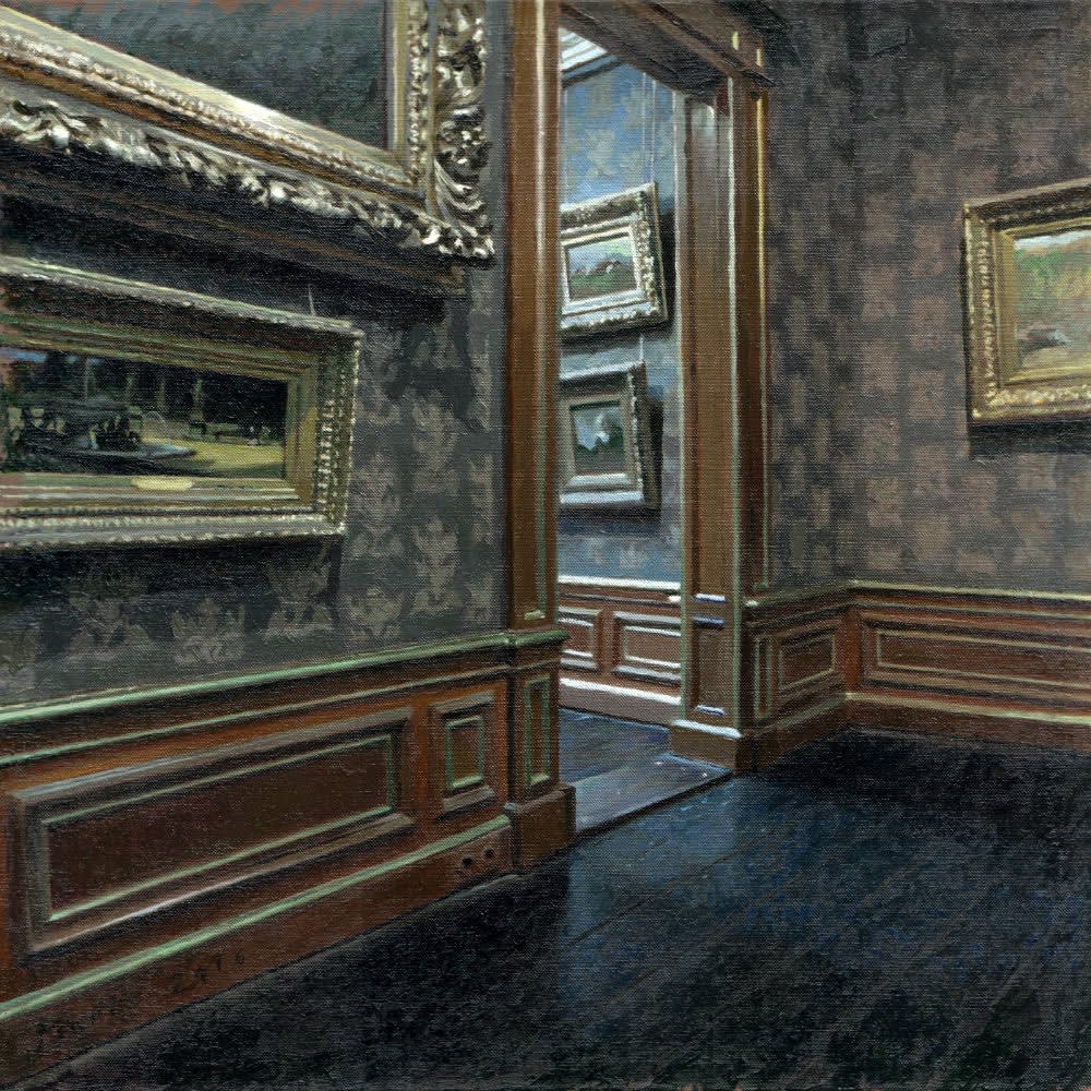 Jan Maris - Museum - 2016 - olieverf op doek - 45 × 45 cm