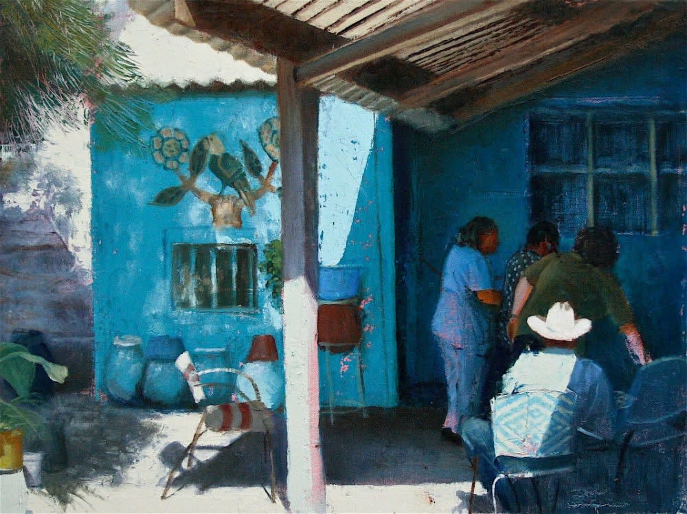 Nicolas Sanchez - La entrada - 2016 - olieverf op doek - 35 × 43 cm