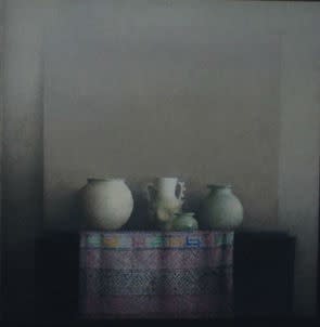 Pedro Escalona - Tela de Butan II - 2016 - olieverf op paneel - 50 × 50 cm