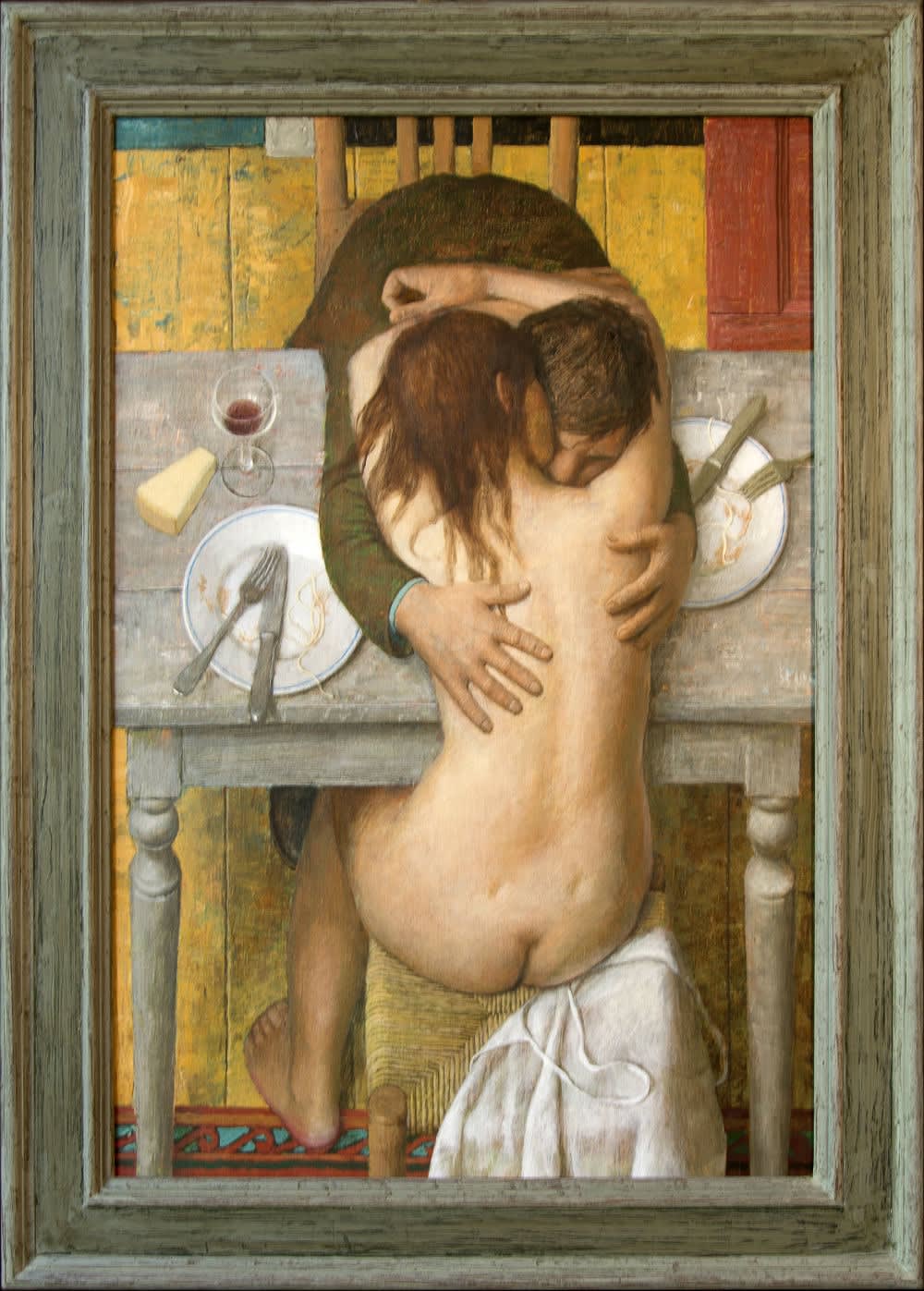 Kenne Grégoire - Omhelzing - 2016 - acryl op paneel - 60 × 90 cm