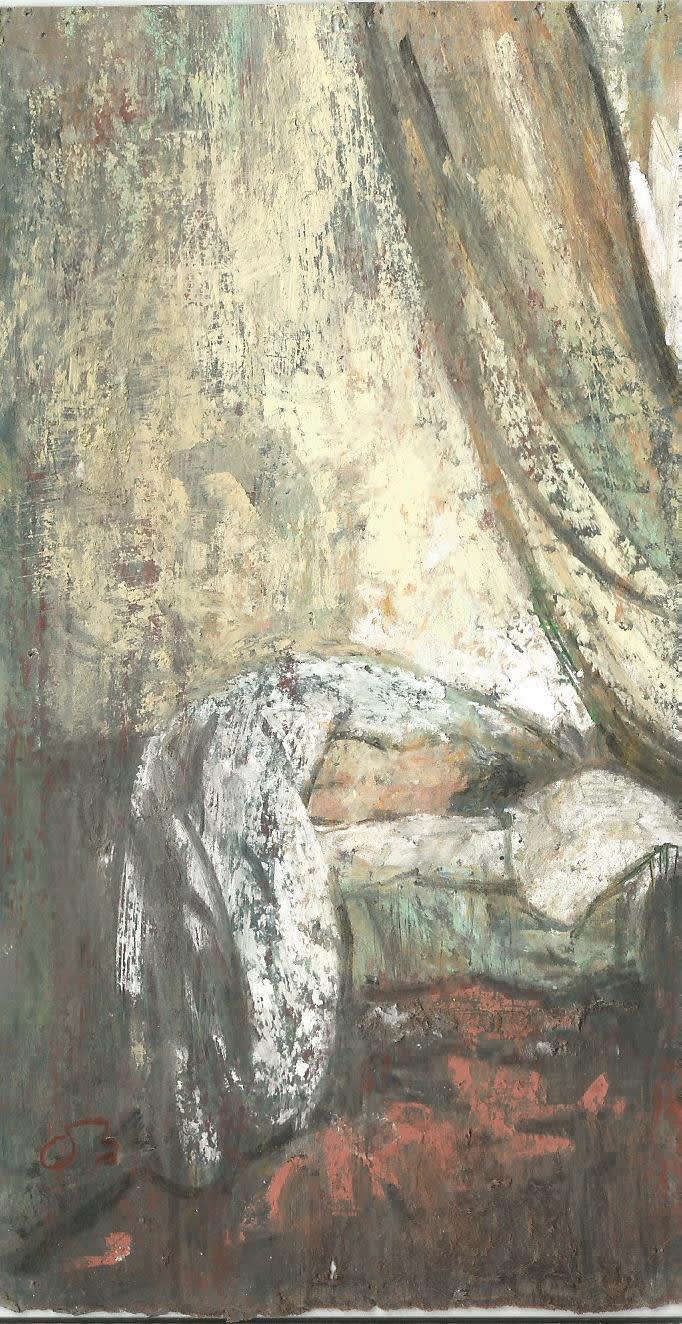 Onno Boerwinkel - La belle endormie - 2016 - pastel en gemengde techniek - 12 x 5,5 cm