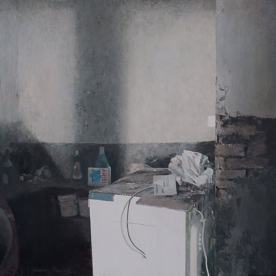 Joseba Sánchez Zabaleta - Ariel - 2016 - olieverf op paneel - 30 x 30 cm