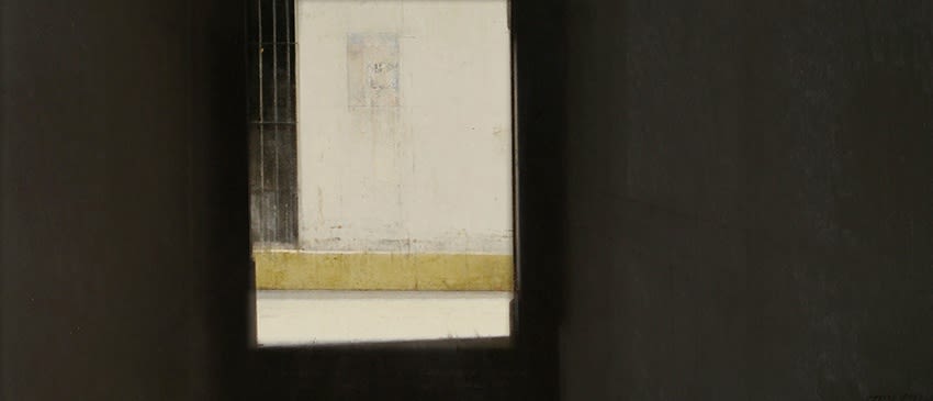 Carlos Morago - Callejon - 2016 - olieverf op paneel - 30 x 70 cm