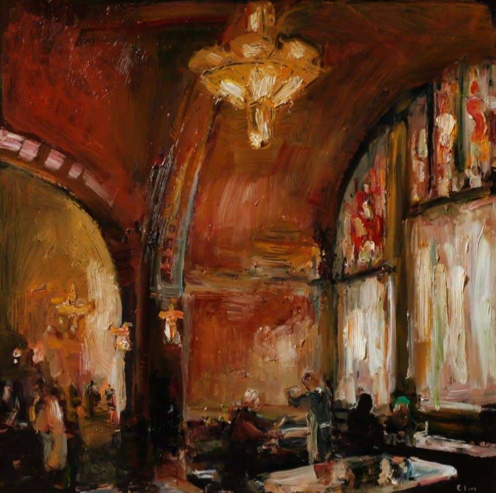 Douwe Elias - Americain in de namiddag - 2016 - olieverf op paneel - 60 × 60 cm