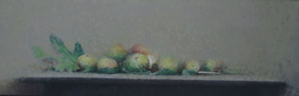 Pedro Escalona - Higos - 2016 - olieverf op paneel - 16 × 59 cm