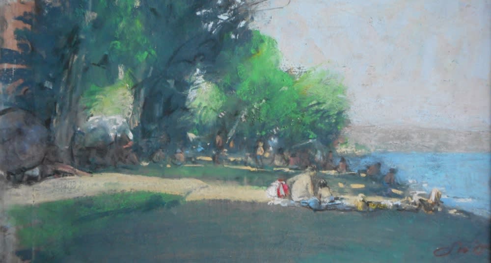 Onno Boerwinkel - Lago - 2015 - pastel en gemengde techniek - 22 x 13 cm