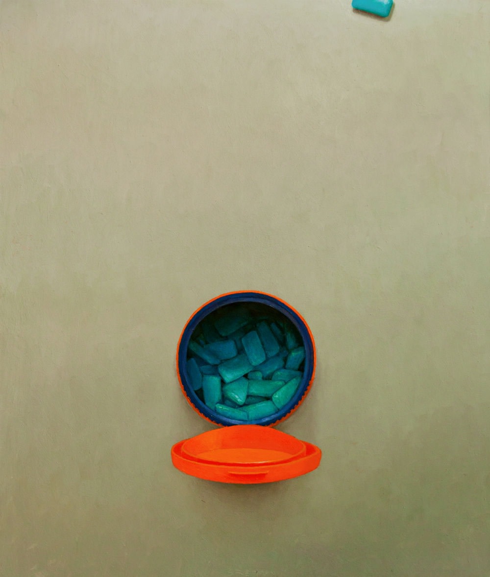 Stijn Rietman - Potje blauw - 2016 - olieverf op paneel - 26.2 x 22.2 cm