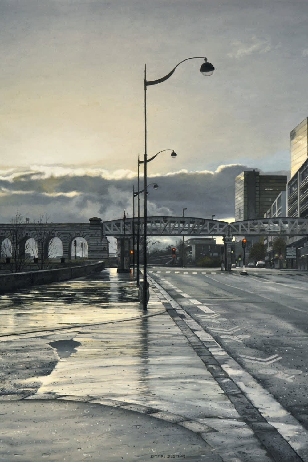 Dimitri Desiron - Junction II - 2016 - Olie op paneel - 40 x 30 cm