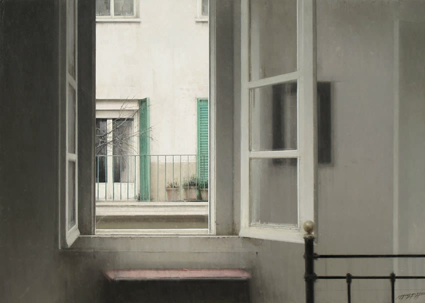 Carlos Morago - Ventana - 2016 - olieverf op paneel - 50 x 70 cm