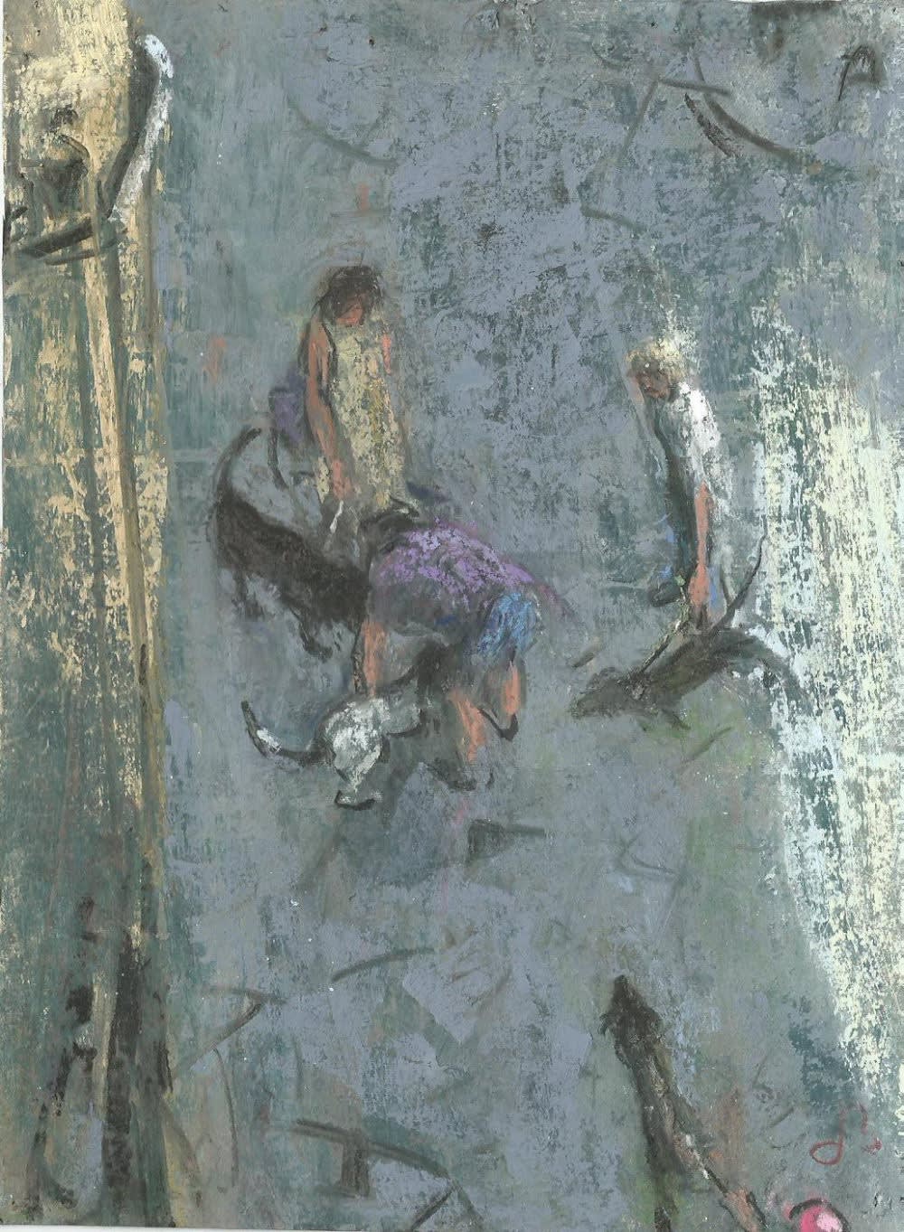 Onno Boerwinkel - I cani - 2016 - pastel - 19 x 13 cm